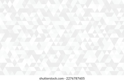 Abstract geometry triangle gray and white mosaic texture background pattern.	