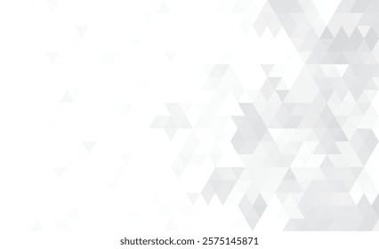 Abstract geometry triangle gray and white with space  texture background pattern.	