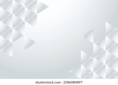 Abstract geometry triangle pattern white and gray background.vector
