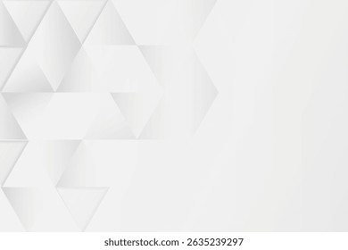 Abstract geometry triangle pattern white and gray background.vector