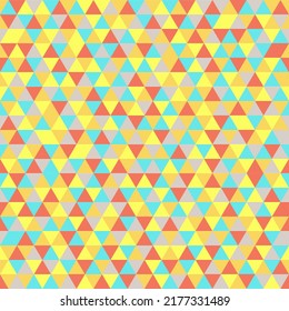 Abstract geometry triangle seamless background. Retro triangle pattern. Vector illustration
