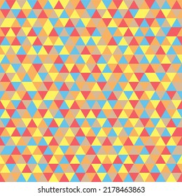 Abstract geometry triangle seamless background. Retro triangle pattern. Vector illustration