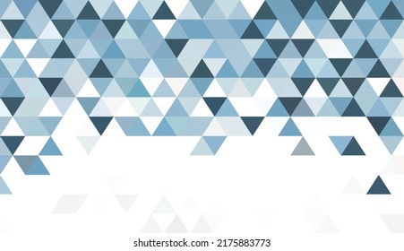 Geometría abstracta triángulo patrón de fondo blanco y azul.ilustración vectorial.