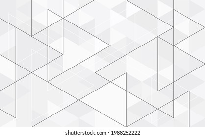 Abstract geometry  triangle  white and gray pattern background.vector illustration.