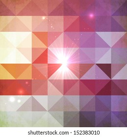 Abstract geometry triangles shining colorful vector pattern