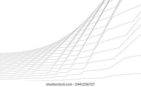 abstract geometry vector 3d drawing
