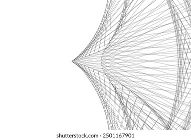 Abstract geometry vector 3d drawing	
