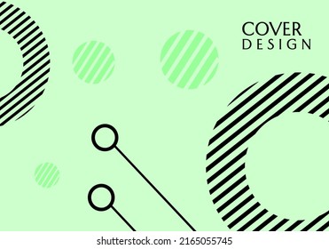 diseño de vector de geometría abstracta. fondo estético verde pastel. para diseño de presentación, portada, banner