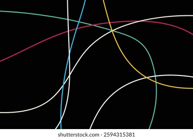 Abstract geometry with vibrant arcs, evoking futuristic concepts and digital aesthetics. Perfect for App Interfaces, Product Packaging, and Branding.