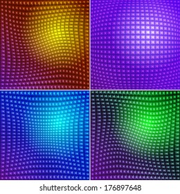 Abstract geomteric square backgrounds set - eps10
