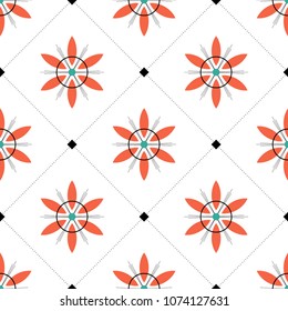 abstract geomtric composition ornament background pattern with color