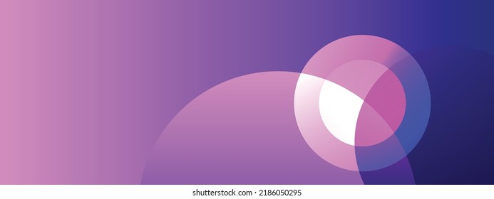 Abstract geomtrical vector background with colored gradient, creative overlapping circular shapes with different kinds of light, futuristic concept, paper cut shadow, digital poster for wallpaper art