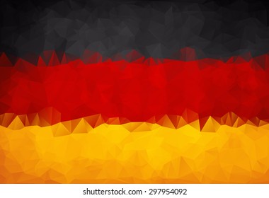 Abstract German flag polygon background