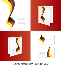 Abstract Germany brochure leaflet folder cover business card