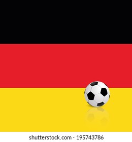abstract Germany flag with a soccer ball