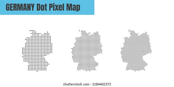 Resumen Mapa de Alemania con diseño de concepto moderno punto de punto de puntos de referencia aislado en ilustración de vectores de fondo blanco.