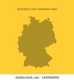 Abstract Germany map planet, lines, map halftone concept. infographic, icon.
