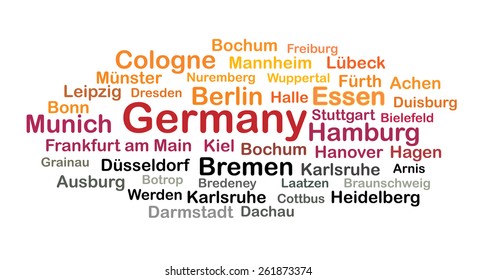 Abstract Germany tag cloud vector