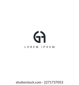 Resumen GF Letra FG estilo sencillo diseño de logotipo de negocios plantilla vectorial.