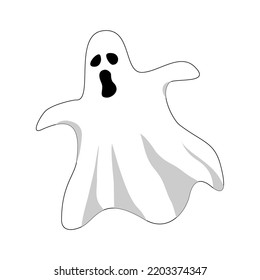 abstract ghost illustration for icon. symbol, web apps