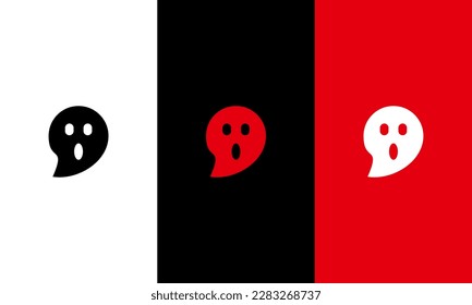 Abstract ghost logo icon vector template