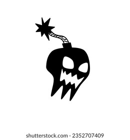 Abstract ghost shaped boom illustration, vector illustration