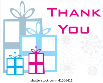 abstract gift background with thankyou text