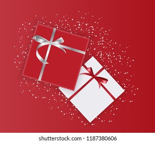 Abstract Gift Box Holiday Greeting Background. Vector Illustration EPS10
