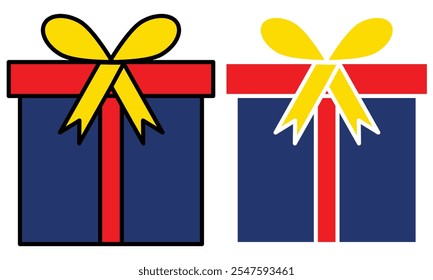 Conjunto de colección de cajas de regalo Abstractas. Caja de regalo colorida. Ilustración vectorial.