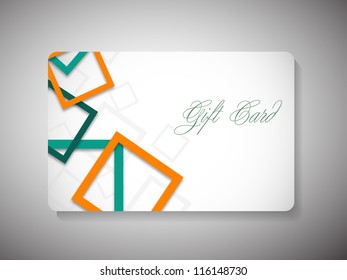 Abstract gift card. EPS 10.