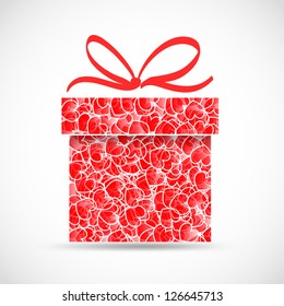 abstract gift with heart texture