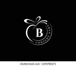 Abstract Gift Letter B Logo Design Stock Vector (Royalty Free ...