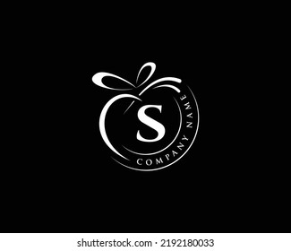 Abstrakter Geschenkbrief S Logo-Design, Vektorgrafik-Logo-Design, abgerundeter Stil, einfaches Vektorgrafik-Logo-Design