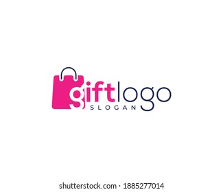 Resumen diseño del logotipo vectorial de la letra de regalo