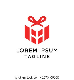Abstract Gift Logo Design Template