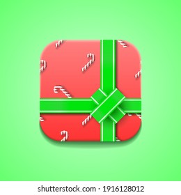 Abstract Gift Ribbon Bow Happy Birthday Logo Vector Icon Symbol Design Style