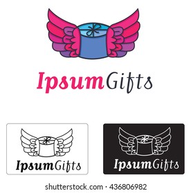 Abstract gift shop logo concept .
