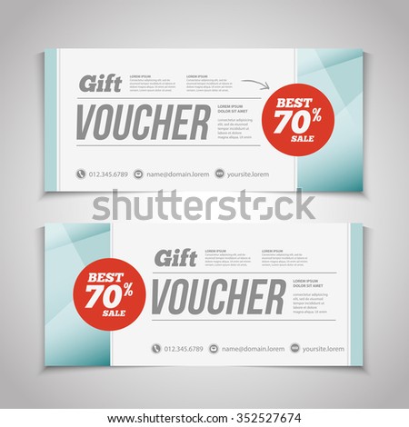 abstract gift voucher coupon design template stock vector royalty print gift certificate free