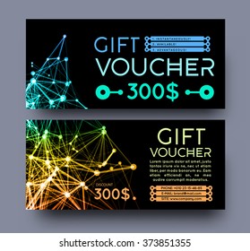 Abstract gift voucher design template.