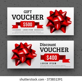 Abstract gift voucher design template.