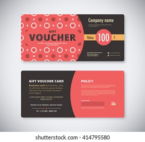 Abstract gift voucher template card. business voucher card template. vector stock.
