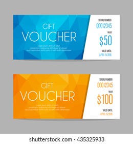 abstract Gift voucher template . vector