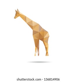 Abstract giraffe isolated on a white backgrounds, vector illustration