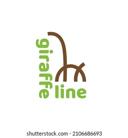 Abstrakte Giraffe-Line-Logo-Konzept Vektorgrafik