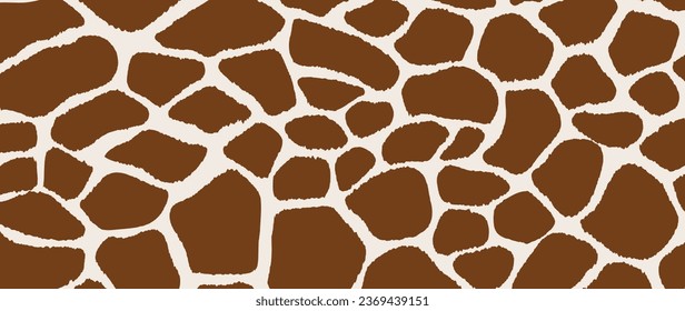 Abstract giraffe skin pattern background. Abstract art background vector design with animal skin, doodle. Creative illustration for fabric, prints, cover, wrapping paper, textile, wallpaper.