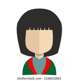 Abstract Girl Avtar Character.In fiction, a character is a person or other being in a narrative vector illustration. many uses for advertising, book page, paintings, printing, mobile wallpaper, mobile