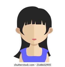 Abstract Girl Avtar Character.In fiction, a character is a person or other being in a narrative vector illustration. many uses for advertising, book page, paintings, printing, mobile wallpaper, mobile
