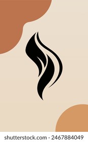 Abstract girl hair boho background. Earth tone boho art background
