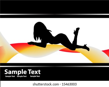 Abstract girl silhouette