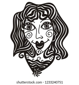 Abstract girl. Vector illustration